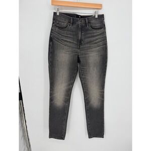 Banana Republic Skinny Jeans 29L Grey High Rise Faded Denim Edgy Chic